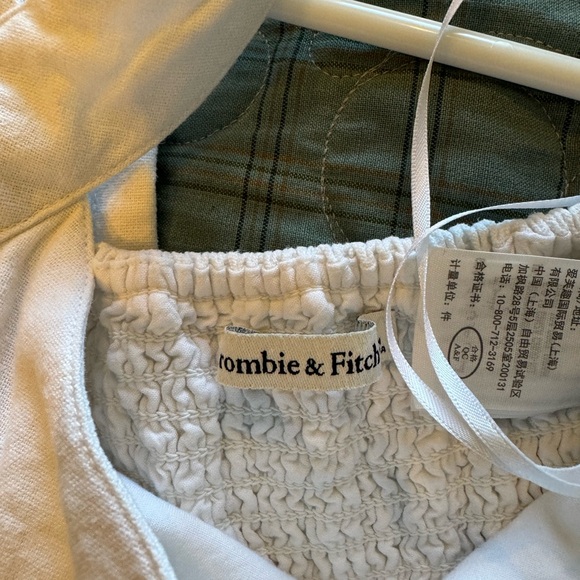 Abercrombie & Fitch White Cropped Halter Neck Shirt - Picture 5 of 6